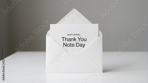 Banner poster greeting card national thank you note day handwriting lettering text AI Generative
