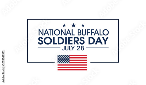Bild auf Leinwand National Buffalo Soldiers Day Which is observed every year in July to celebrate National Buffalo Soldiers Day