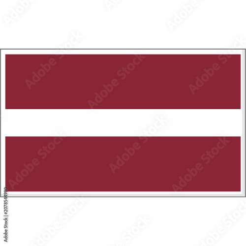 Canvastavla Latvia Country Flag Vector Design