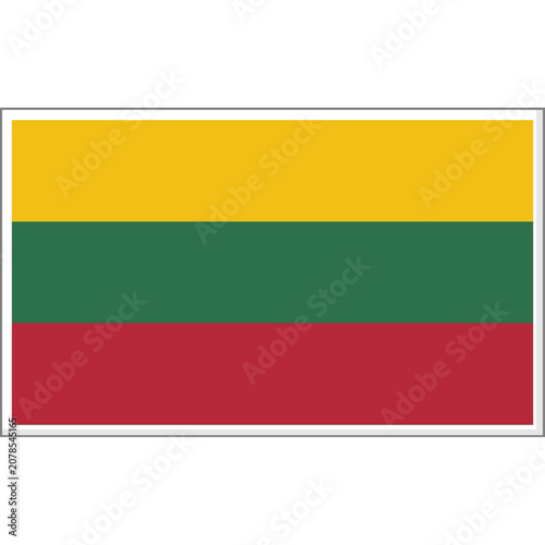 Bild auf Leinwand Lithuania Country Flag Vector Design