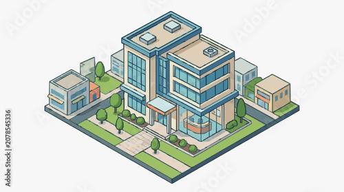 Tableau sur toile Modern Urban Multi-Story Residential Complex.