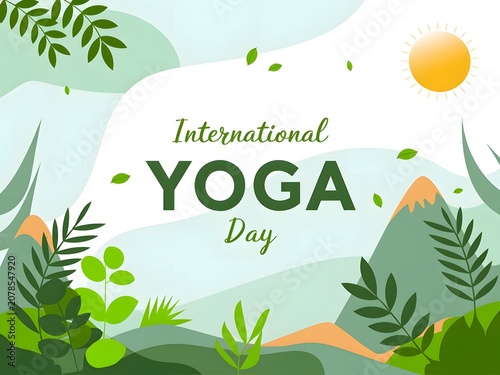 Nature-Inspired International Yoga Day Banner