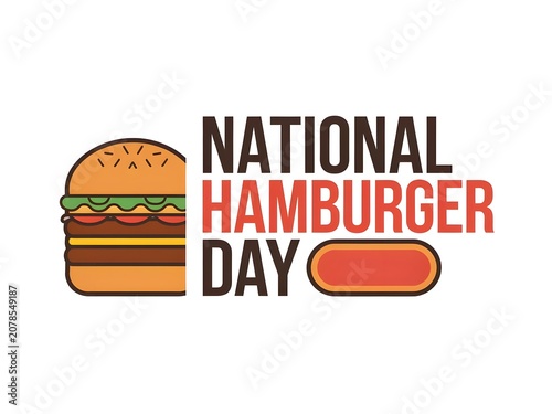 National Hamburger Day Typography with Burger Icon