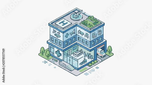 фотографія Modern Urban Smart Building Concept.