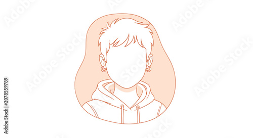 Illustration of a person with no face.