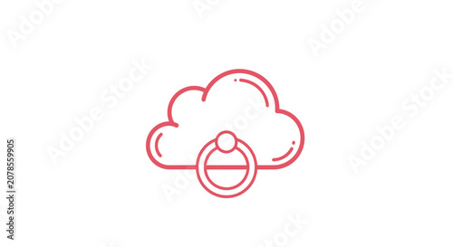Simple Line Drawing of Baby Pacifier.
