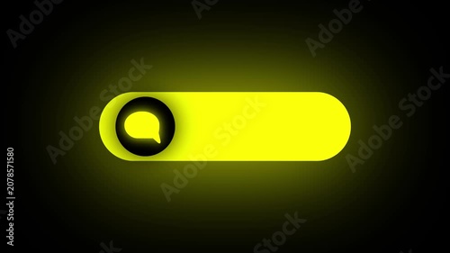 social media comment with text and icon animation. Isolated on a black background with an alpha channel 4k video.