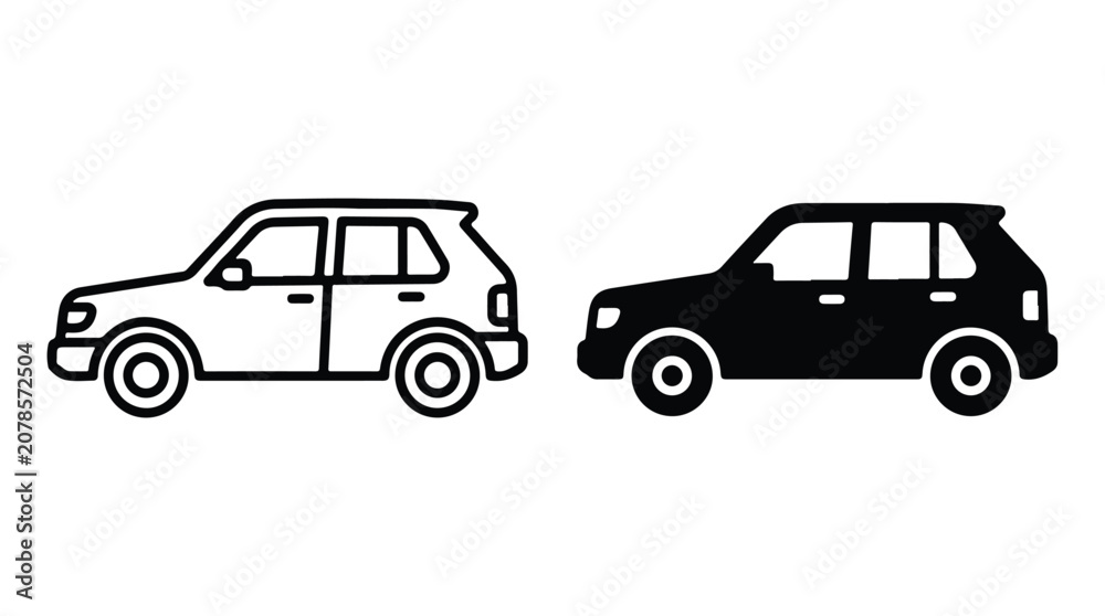 Obraz premium Car Icon Design Showing Transportation Solutions Travel Industry