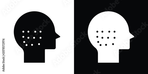 Foto Man acne on face icon