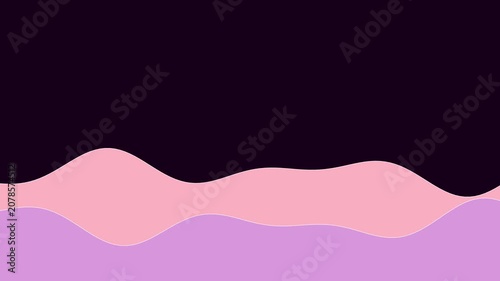 Wave Line Pink Two Lines Rising Audio Sound Waveform Seamless Loop - Black Background Screen Blend Overlay