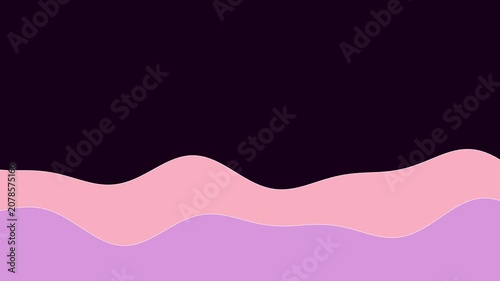 Wave Line Pink Two Lines Slow Rising Audio Sound Waveform Seamless Loop - Black Background Screen Blend Overlay