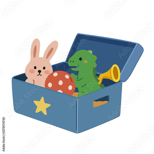장난감 상자와 인형 (Toy Storage Box)