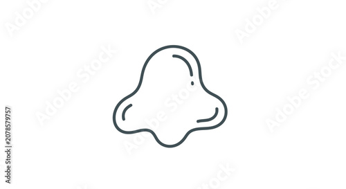 Foto Simple Line Drawing of a Jelly Bean.