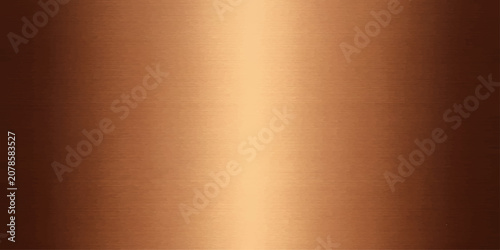Foto Brushed copper texture with a warm, metallic sheen reflecting light and creating a gradient of rich brown and golden hues