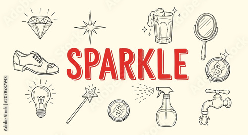 Фотография Sparkle concept with various shiny objects.