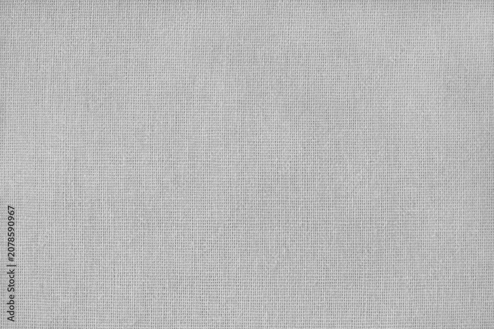 Fototapeta premium Light grey fabric cloth texture background, seamless pattern of natural textile.