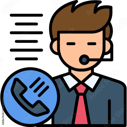 Customer Care Icon Vector Element