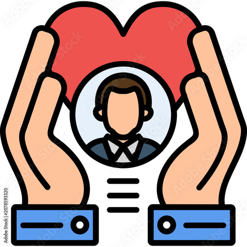 Customer Relationship Icon Vector Element