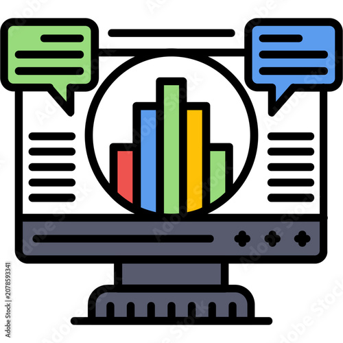 Support Analytics Icon Vector Element