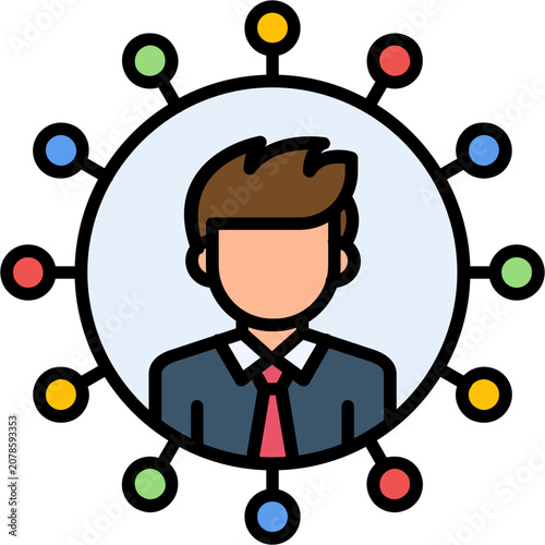 Omnichannel Support Icon Vector Element