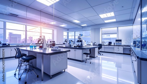 A well-lit laboratory with workstations and equipment (1)