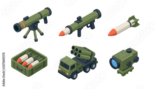 Vászonkép Military Weapons and Equipment.