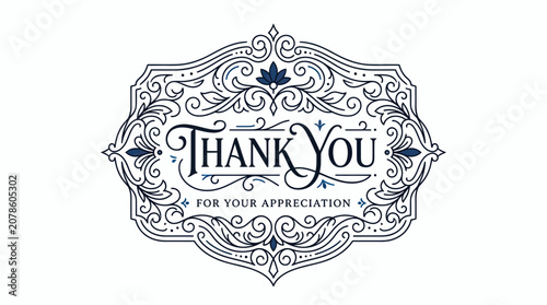 Fotografie Thank You Appreciation Message Symbol.