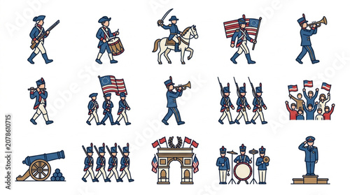 Fotografie American Revolution Soldiers and Scenes Collection.
