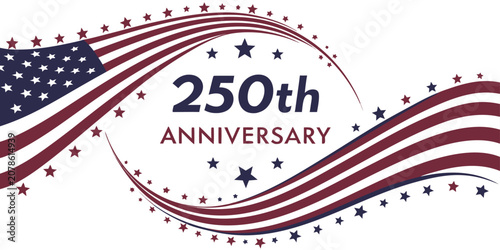 Foto United States anniversary background with elegant patriotic commemorative logo
