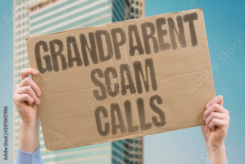 Cuadro en lienzo "Grandparent scam calls" Fraudsters impersonate relatives in distress