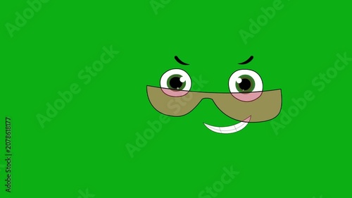 face cool sunglasses hipster smiling style trend premium stock asset element for professional video creators. this specialized graphic layer is optimized perfectly for overlay