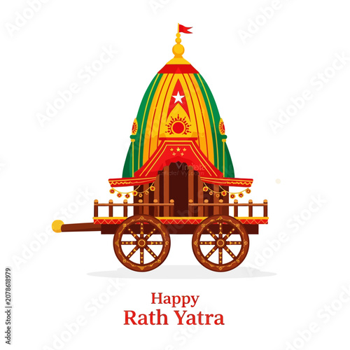 Decorated Chariot Rath Yatra Festival - Lord Jagannath India