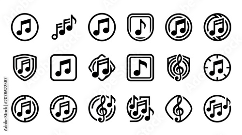 Photos Collection of Music Notes and Symbols Icons.