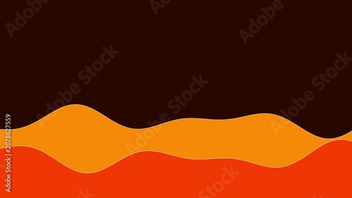 Wave Line Orange Brown Two Lines Rising Audio Sound Waveform Seamless Loop - Black Background Screen Blend Overlay