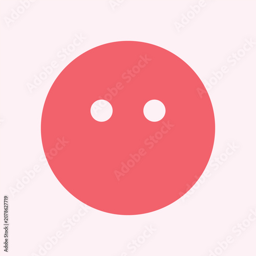 Fotografía Cute mouthless emoji with blank stare vector illustration icon
