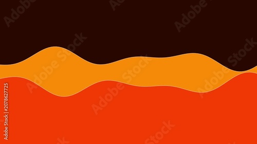 Wave Line Orange Brown Two Lines Falling Audio Sound Waveform Seamless Loop - Black Background Screen Blend Overlay