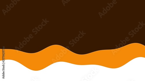 Wave Line Orange Brown Two Lines Slow Rising Audio Sound Waveform Seamless Loop - Black Background Screen Blend Overlay