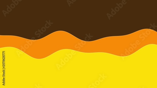 Wave Line Orange Brown Two Lines Slow Falling Audio Sound Waveform Seamless Loop - Black Background Screen Blend Overlay