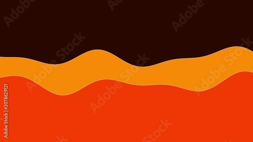Wave Line Orange Brown Two Lines Slow Falling Audio Sound Waveform Seamless Loop - Black Background Screen Blend Overlay