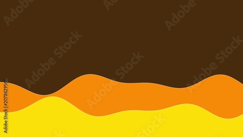 Wave Line Orange Brown Two Lines Fast Rising Audio Sound Waveform Seamless Loop - Black Background Screen Blend Overlay