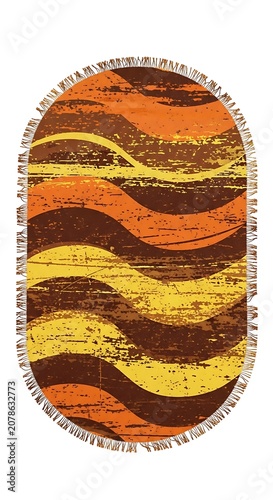 Abstract Wavy Pattern with Warm Colors and Textured Design.