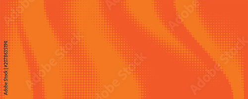 Fotografija Vibrant Orange Abstract Halftone Pattern Background with Creative Dotted Gradient Texture and Retro Pop Art Style for Modern Graphic Design Web and Print Media Applications