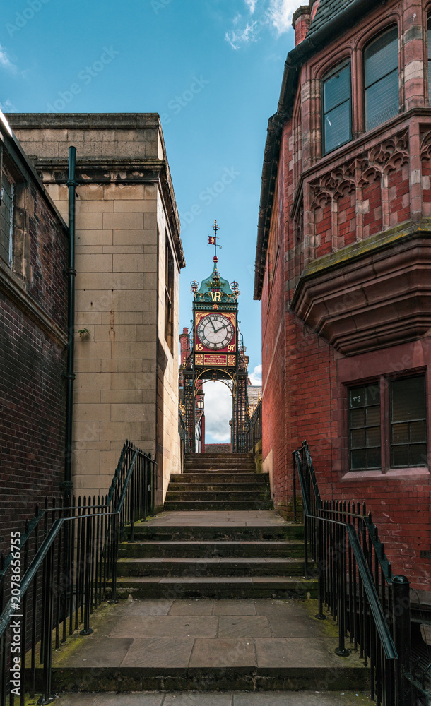 Fototapeta premium victorian architecture and historical cityscape of Chester, England