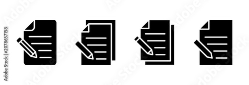 Note icon set vector. notepad sign and symbol
