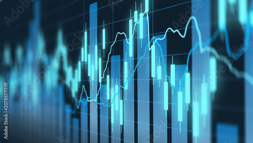 Obraz na plátne Traders analyze charts and graphs for market trends and decision making during t