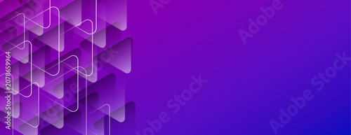 Abstract purple background with geometric triangle pattern.