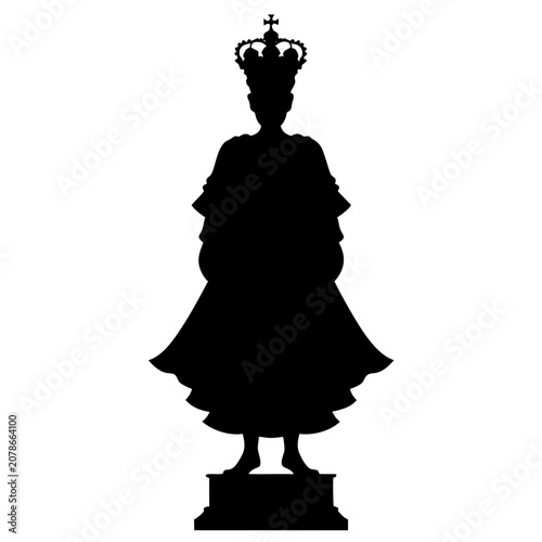 Royal monarch silhouette, king crown icon, regal figure illustration, black royalty symbol