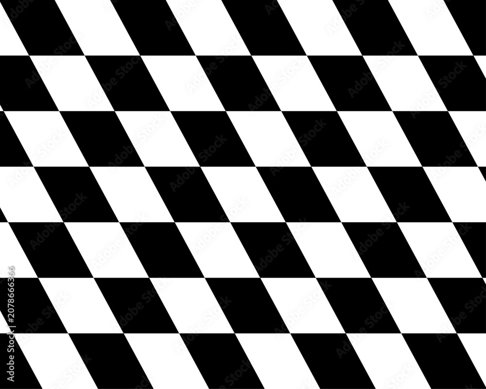 Obraz premium Abstract black and white rhombus pattern background.