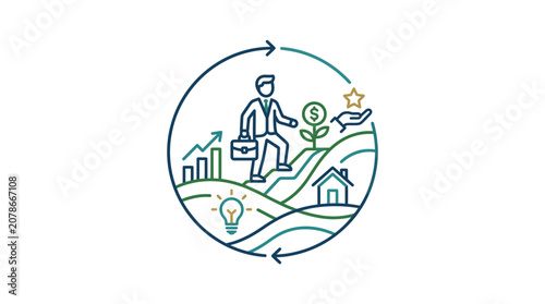 Business professionals navigating investment opportunities, growth, and innovation