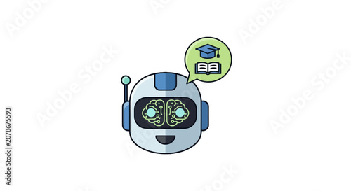 AI robot tutor illustrating educational technology.